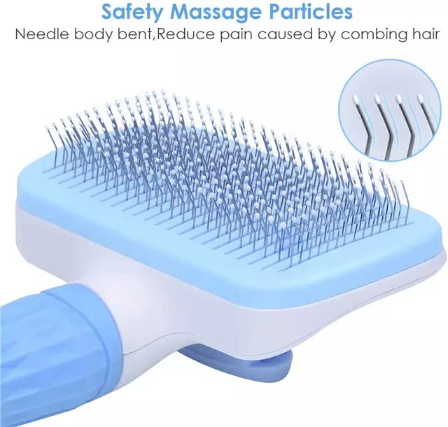 Self-Cleaning Pet Hair Detangler and Grooming Brush