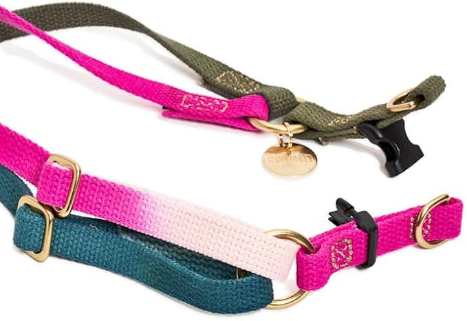FOUND MY ANIMAL - The Original Jolie Webbing Cotton Cat & Dog Harness (Small) - Hand Dyed & Crafted Dog Harness - Adjustable, Pet Harness with Solid Brass Rings & Buckle Dog Training Harness