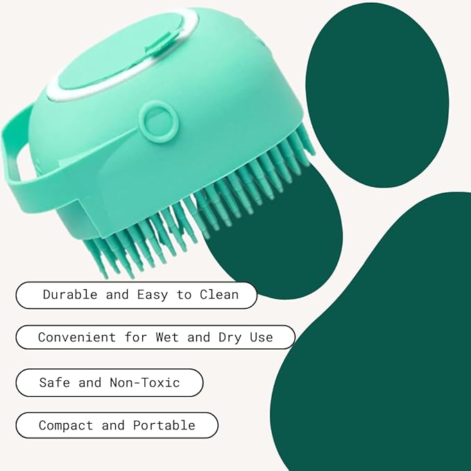 Dog Bath Brush - Dog Grooming Supplies, Puppy Essentials, Dog Grooming Pet Brush, Dog Bath Scrubber, Silicone Scrubber, Dog Care - Puppy Shampoo & Dog Comb, Dog Accessories, Dog Supplies for Dog Wash