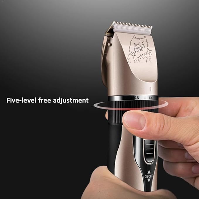 Professional Electric Cordless Shaver Trimmer/Clipper for Dogs, Cats, and Other Animals - Rechargable Battery with Long Life, Low Noise - Toolkit Included