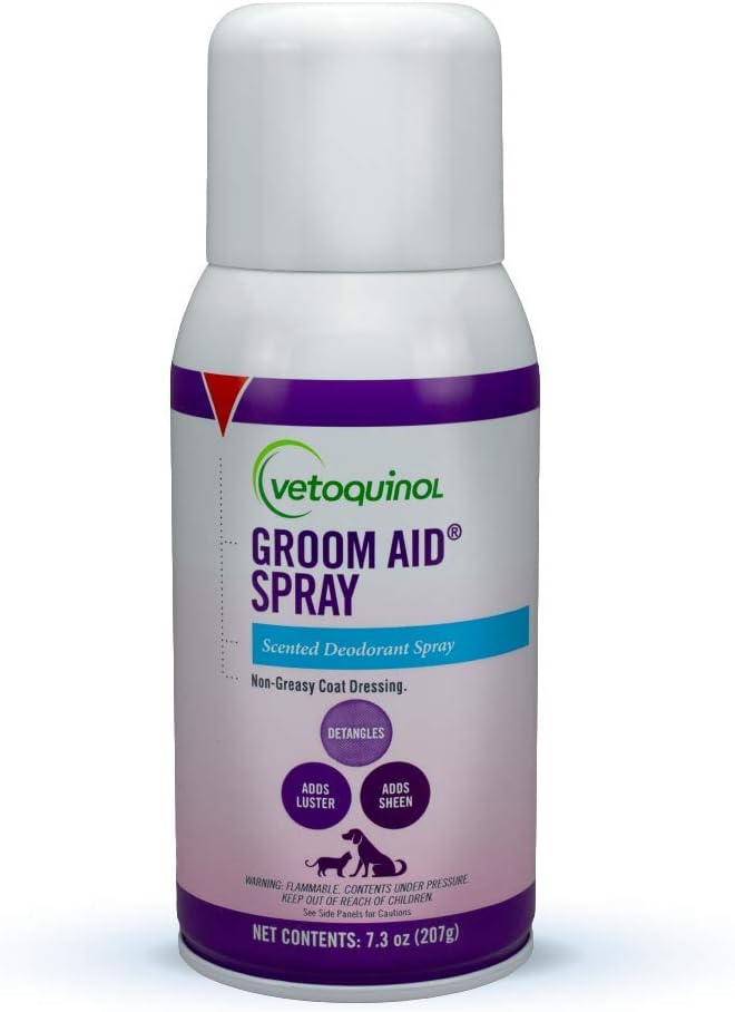 Vetoquinol Groom-Aid Detangler & Deodorizer Spray for Dogs & Cats, 7oz