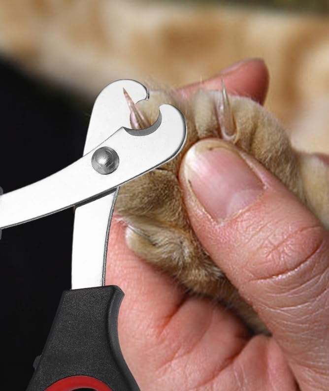 Nail Clipper Trimmer Set for Pet Cats, Dogs, etc., Quick Safety Guard to Avoid Over-Trimming, Stainless Steel Razor Blades, Non-Slip Handle, and Nail File, Professional pet Grooming Tools