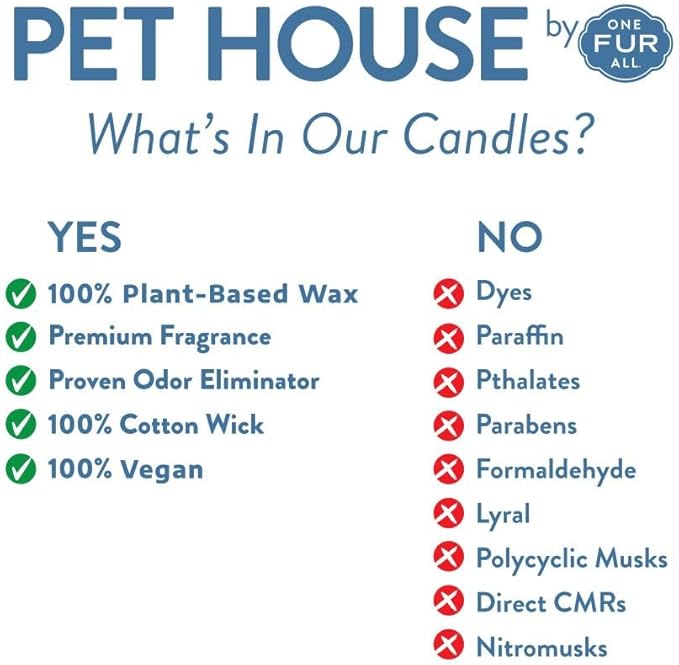One Fur All Pet House Mini Candle Set - Caramel Latte 3 Pack - Pet-Friendly Natural Wax Odor Eliminator