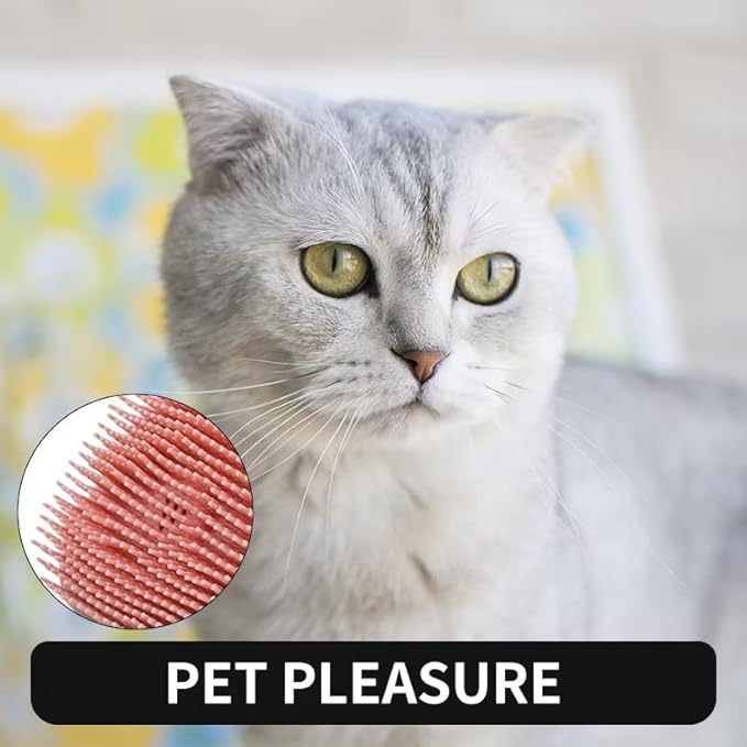Pet Grooming Bath Brush with Shampoo Dispenser – Soft Silicone Scrubber for Dogs & Cats – Gentle Cleaning, Shedding, and Bathing Tool for Pets