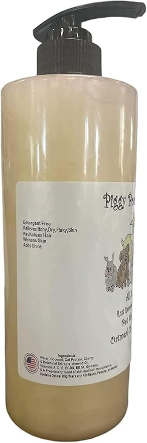 All Natural Rust Remover Whitening Shampoo & Organic Cherry Scented Coconut Oil for Pigs Dogs Small Animals