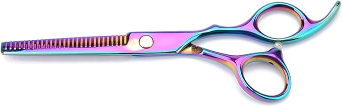 Dog Grooming Scissors Pet Hair Trimmer Thinning Cu,Azz Scilab Dog ScissorsProfessional Pet Dog Hair Cutting Scissors Grooming Hairdressing Shear Blue Thinning Shear(Colored scissors)