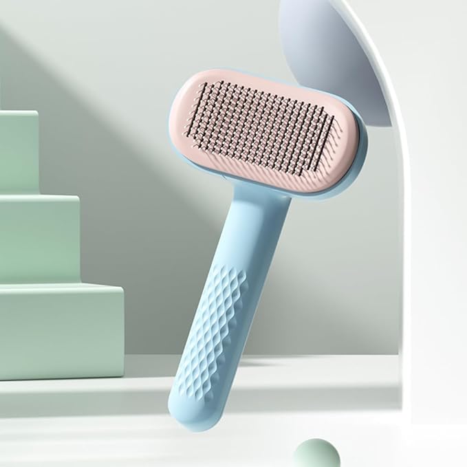 Self Cleaning Slicker Brush,Pet Grooming Brushes For Long Short Haired Dogs Cats, Removes Loose Undercoat & Tangled Hair And Shedding Hair Fur, For All Kind Of Animals (white)