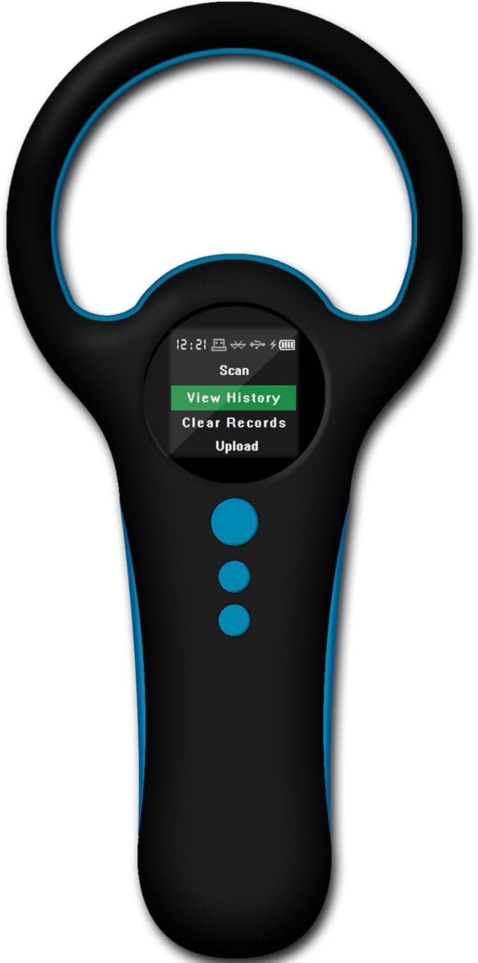 Smoostart Multifunction Bluetooth Microchip Scanner, Pet Microchip Reader with Latest Operating System, FDX-B/EMID 500 Records Data History Locally Available Or Upload to PC/Cell Phone/PAD