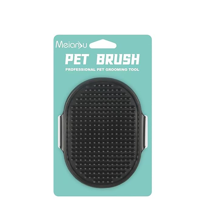 Dog Bath Brush. Dog Washing Brush.2 Sets Short Haired and Long Haired Dog and Cat Bath Brushes (Black)