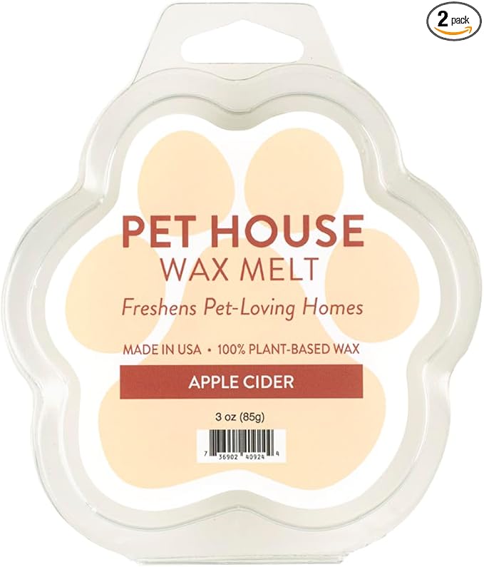 One Fur All Pet House Wax Melts - Apple Cider Pack of 2 - Pet Odor Eliminating Wax Melts - Long-Lasting Scented Wax Melts - Pet-Friendly Wax Melts - Natural Wax Melts