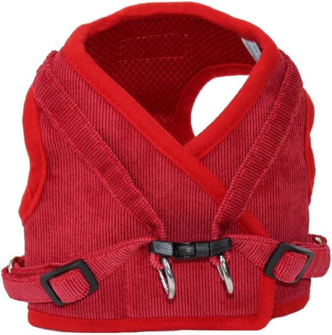 FEimaX Dog Harness and Leash Set, No Pull Reflective Adjustable Pet Harnesses for Puppy Kitten Soft Corduroy Chest Harness for Small Medium Dogs and Cats Easy Control Vest for Outdoor Walking