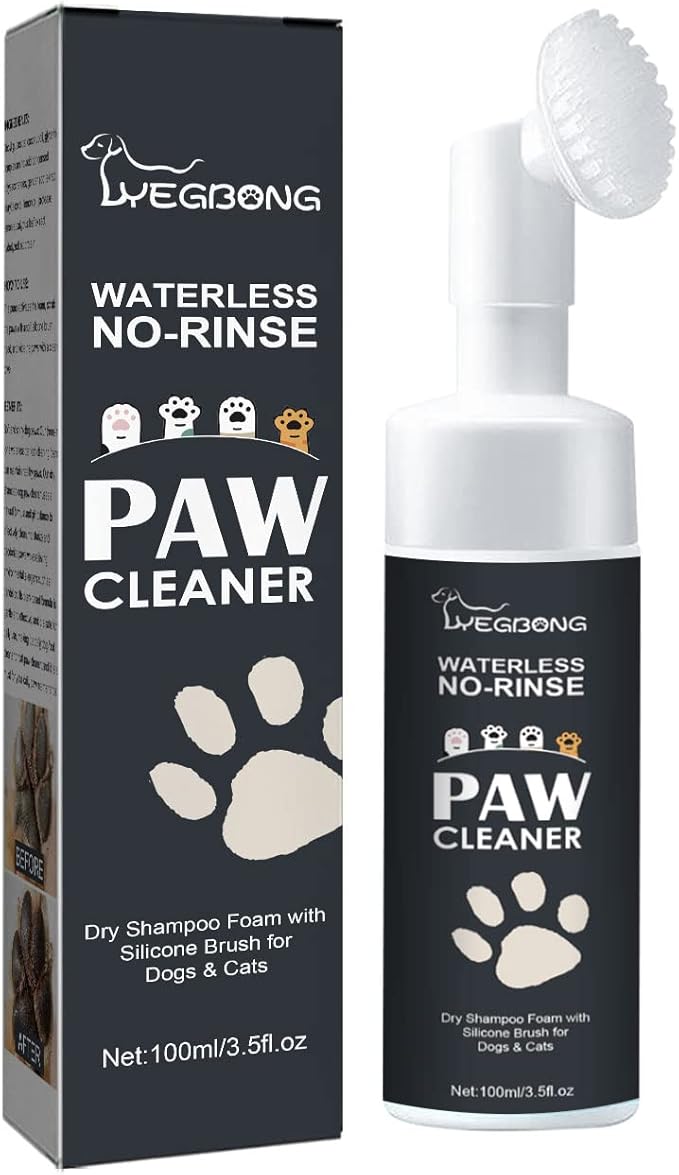 Waterless Shampoo Paw Cleaner for Dogs, Cats, Pets - Dry Shampoo, Foot Cleaner Brush, Good for Puppy
