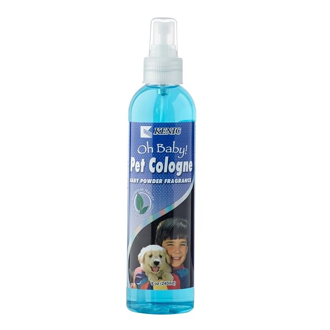 Kenic Oh Baby Pet Cologne – Long-Lasting Baby Powder Scented Dog & Cat Deodorizing Spray – Odor Neutralizing & Coat Refreshing – Made in the USA – 8 oz