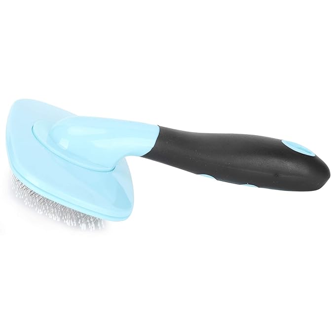 Pet Hair Comb, Cat Dog Cleaning Hair Massage Comb 360° Rotation Deshedding Slicker Brush Pet Removal Comb Grooming Tool(Blue)
