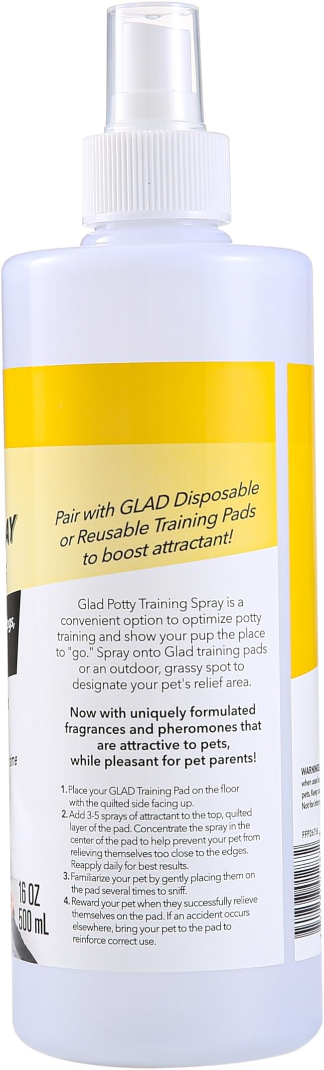 Glad for Pets Attractant Spray for Potty Training Dogs & Puppies, Peanut Butter Scent, 16oz - Effective Dog Potty Training Spray, Indoor or Outdoor Dog Potty Training Aid, 16oz Bottle