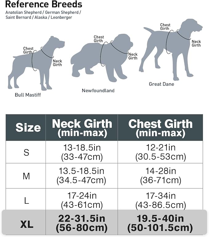 Joytale No Pull Dog Harness for Extra Large Dogs, Reflective Pet Vest with Front Clip, Adjustable Soft Padded Harnesses with Easy Control Handle for Training and Walking, Gray, XL