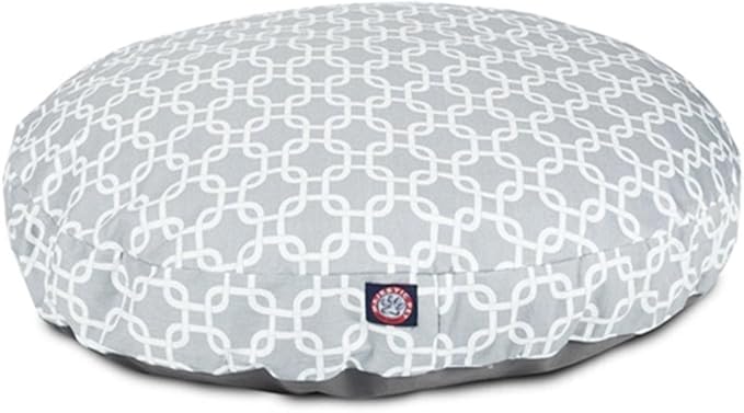 Gray Links Large Round Indoor Outdoor Pet Dog Bed With Removable Washable Cover By Majestic Pet Products