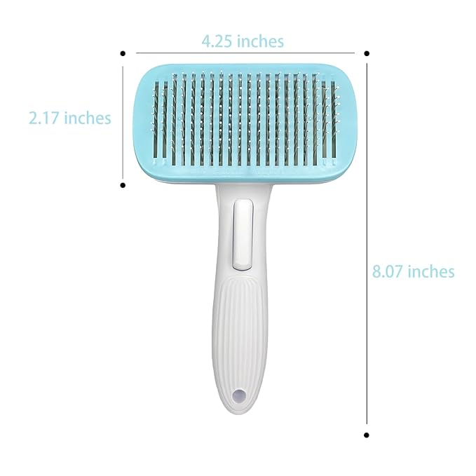 Deshedder Brush for Dogs Short Long Hair with Self Cleaning to Easy Shedding,Suitable for Cats Bunnies,Blue