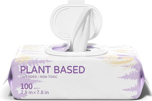 Dog Wipes for Paws and Butt Plant Based Hypoallergenic Pets Cleansing & Deodorizing Anal Gland Hygienic Puppy Wipes for Dogs Face and Body Wipes Cleaning Fur Doggie Wipes Doggy Wipes (Lavender)