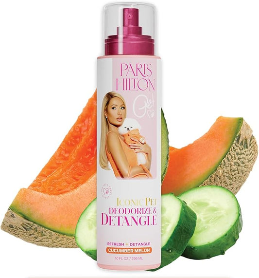Paris Hilton Dog Perfume, Deodorizer & Detangler | Odor Neutralizing with Crisp Refreshing Cucumber Melon Scent - Sulfate-Free, Vegan, Hypoallergenic for All Pet Breeds 10oz/295ml