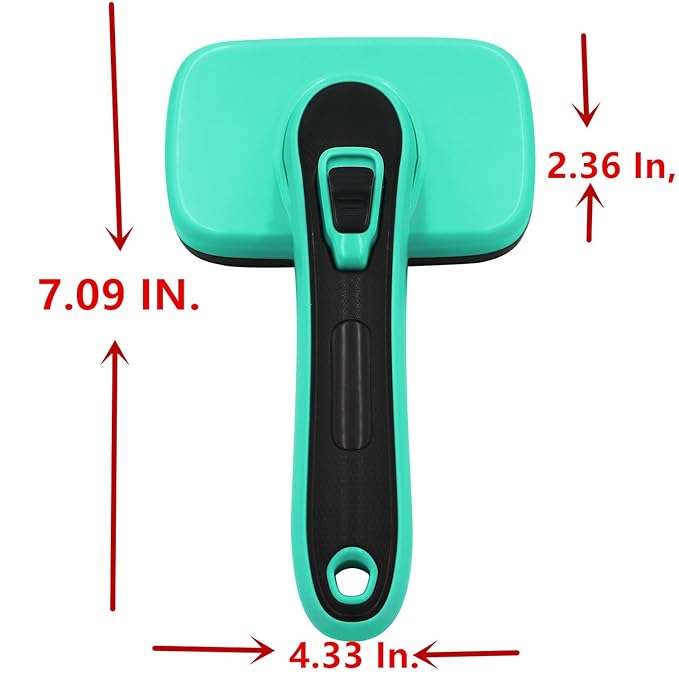 Self Cleaning Slicker Brush for Dogs and Cats,Pet Hair Brush for Shedding Long and Short Hair,Pet Grooming with Easy Clean Retractable Bristles -Cat and Dog Grooming Tool