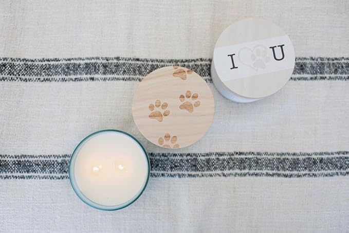 Sand + Paws Scented Candle - California Beach House –Luxurious Air Freshening Jar Candle Neutralize pet Odors and Enhance Home décor – 100% Cotton Lead-Free wicks-12oz