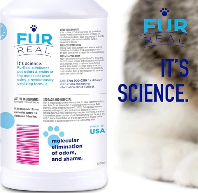 Fur Real Pet Odor Eliminator - 32oz Non-Toxic Dog Smell Eliminator for Home, Attacks the Source - Dog Deodorizing Spray for Lingering Smells