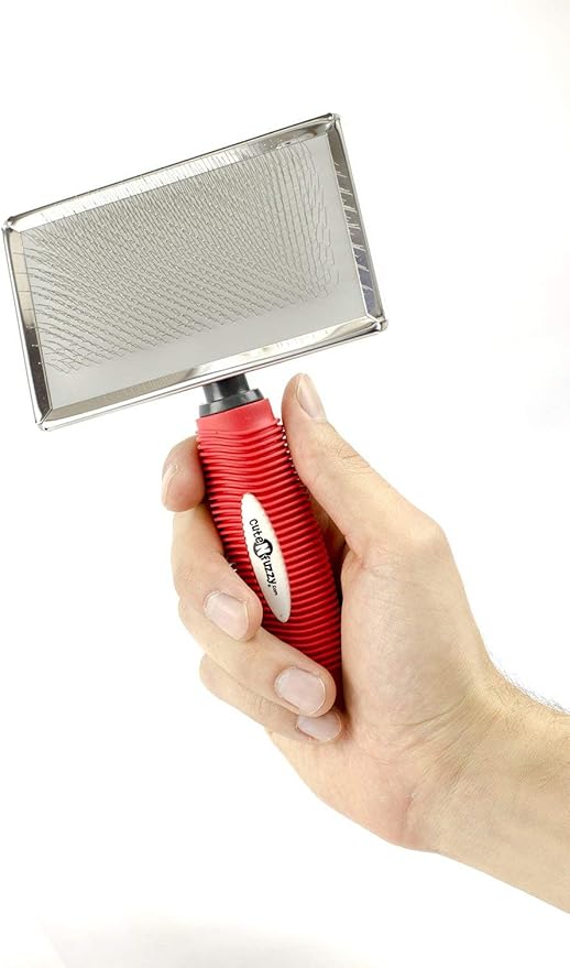Premium Pet Slicker Brush, Red, Large