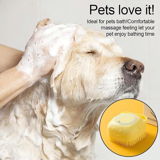 Silicone Massage Bath Brush for Pets (Blue)