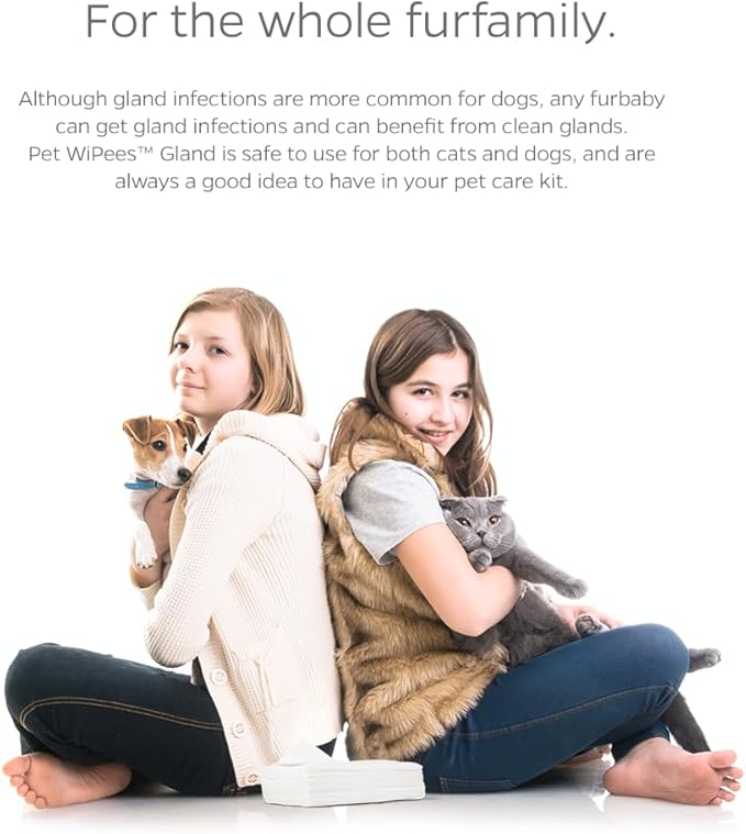 Pet Parents® Pet WiPees™ Gland, Dog Wipes for Paws & Butt, Cat & Dog Butt Wipes, Dog & Cat Gland Cleaning Wipes, 200ct (100 Count (Pack of 2), Natural)