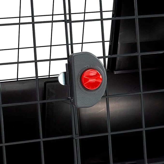 Ferplast Atlas Vehicle SUV Dog Crate, Assembled Car Dog Crate Measures 39L x 23W x 26H, Ideal for Medium to Intermediate Dog Breeds, Black