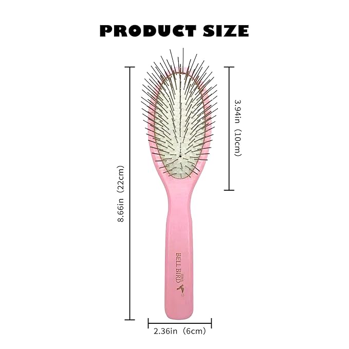 Der Meister Pin Brush, Pets Shedding, Dematting and Grooming Tool for Dogs and Cats With All Hair Types, Remove Loose Fur, Undercoat, Mats, Tangled Hair, Knots (Pink)