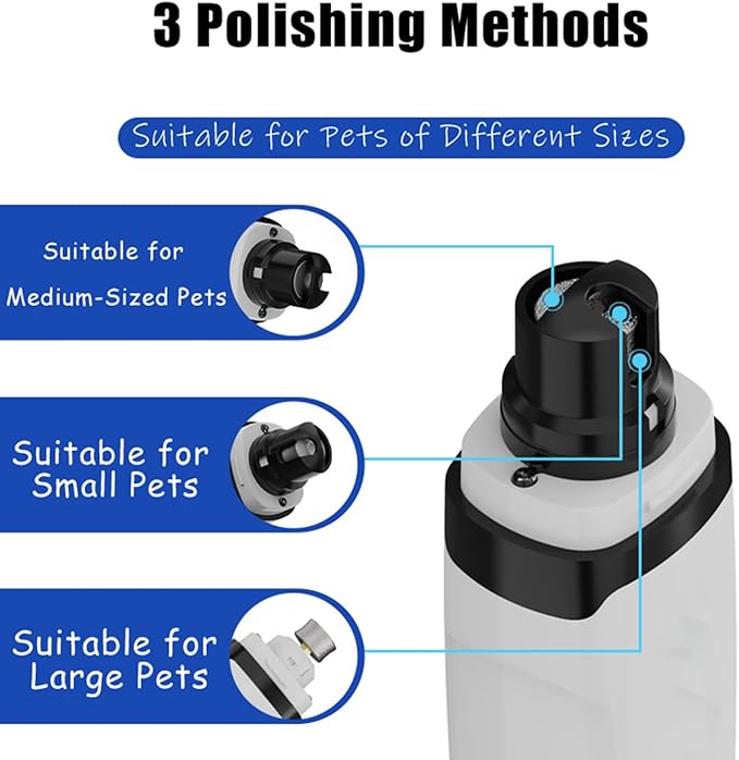 Silent Groom Pro Nail Grinder, Silent Groom Pro Pet Nail Clipper,Rechargeable Dog Nail Grinder, Safe Effective Portable Pet Nail Trimmer for Home Use