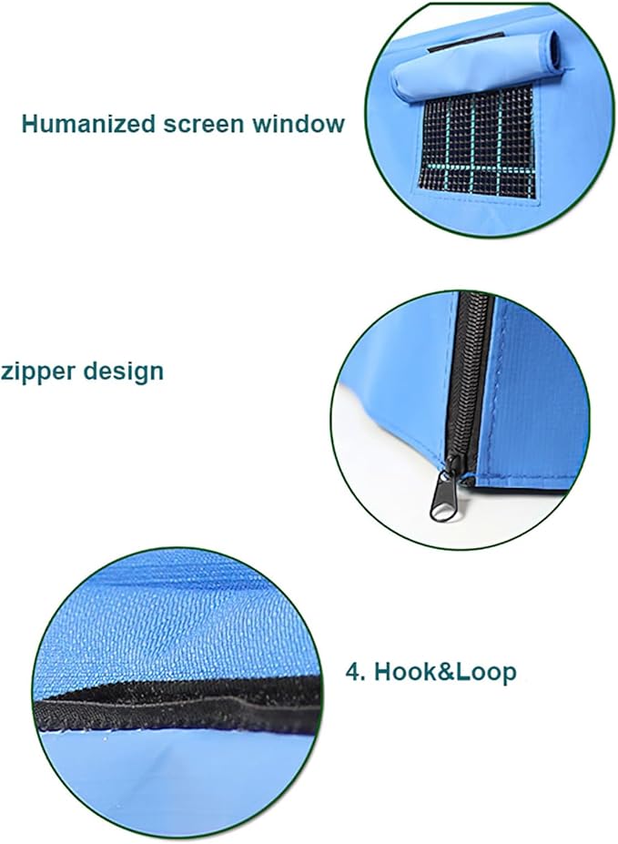 Dog Crate Cover Waterpoof Blue Pet Kennel Covers for Puppy Cat Indoor Outdoor Fit for 1 Door Wire Crate, 18.50x12.60x14.96 Inch