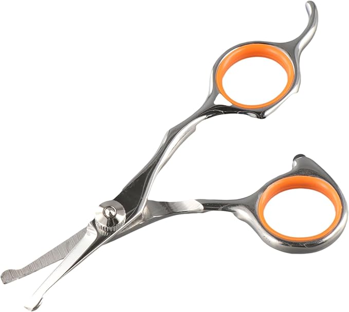 Leadigol Pet Grooming Scissors Stainless Steel Professional Dog Hair Scissors Portable Round Head Round Head Pet Hair Scissors Cleaning