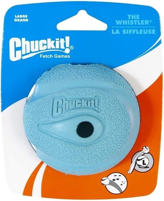 Chuckit! The Whistler Ball Dog Toy, Large (3 Inch Diameter) for Dogs 60-100 lbs, Pack of 1