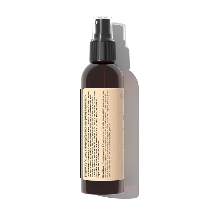 Pet Freshening Spray, Deodorizes Coat for Long Lasting Freshness, Alcohol-Free Cologne Spray, Grooming Fragrance Safe for Sensitive Skin, for Dog & Cat, Lavender Scent, 4 oz.