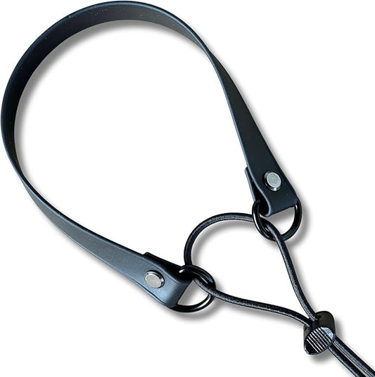 Waterproof E-collar Replacement Strap Dog Collar for Invisible Fence/ecollar - Easy On Bungee (3/4" Wide, Black)