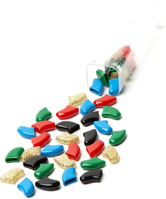 Soft Claws Nail Caps for Dogs with Non-Slip Design Made in USA - 40 Dog Nail Covers for Long-Lasting Protection of Floors and Furniture - The Games (Blue, Black, Red, Gold Sparkle, Green), XXL