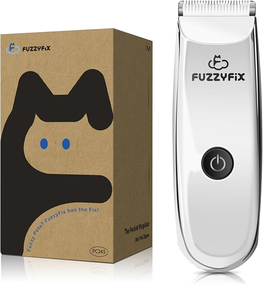 Pet Grooming Clippers for Matted Hair Cat, Trimmer for Low Noise, Waterproof Portable USB Rechargeable Professional Cat Cippers for Dogs and Cats Eyes, Ears, and Paws Silver