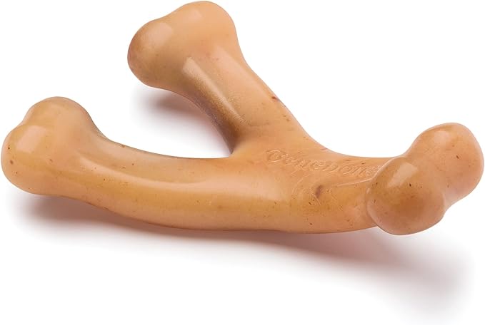 Benebone Wishbone Durable Dog Chew Toy for Aggressive Chewers, Real Chicken, Made in USA, Small, for Any breed