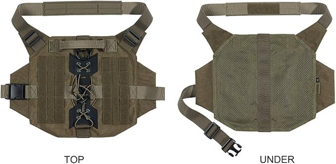 EXCELLENT ELITE SPANKER Dog Harness Tactical Military Dog Harness Adjustable No-Pull Dog Harness Training Hunting Dog Tactical Vest with Handle(RGN-M)