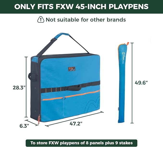 FXW Specialized Dog Playpen Storage Bag (Not Suitable for Other Brands), Designed for RV Trips, Fits 45" H 8 Panels and 9 Stakes│Patented