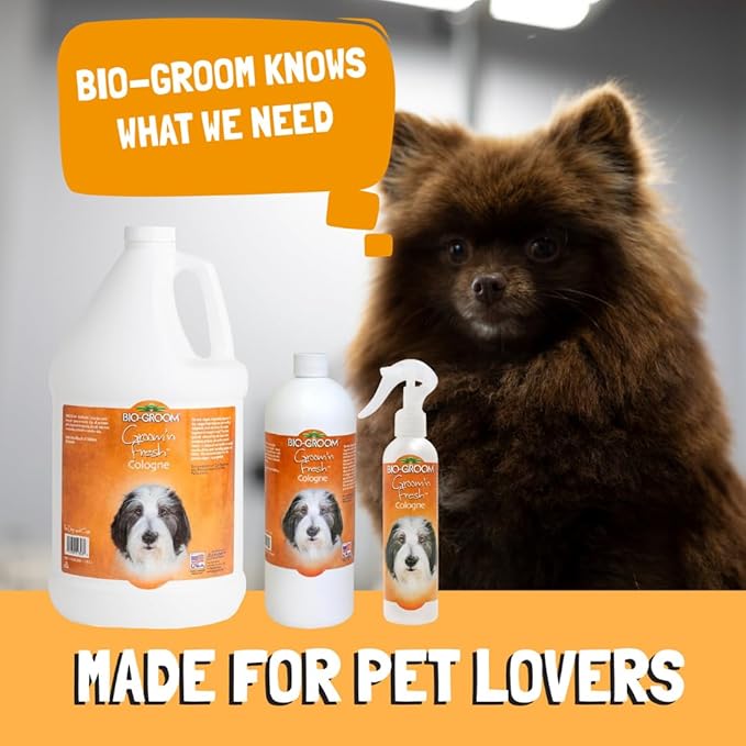 Bio-groom Groom'n Fresh Dog Cologne - Deodorizing Spray, Dog Bathing Supplies, Puppy Wash, Cat & Dog Grooming Supplies, Cruelty-Free, Made in USA, Dog Perfume - 8 fl oz 2-Pack