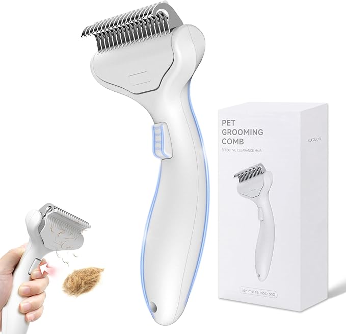 Undercoat Shedding Brush for Dogs & Cats – Professional Deshedding & Dematting Tool – Grooming Comb for Long Hair, German Shepherds & All Pets