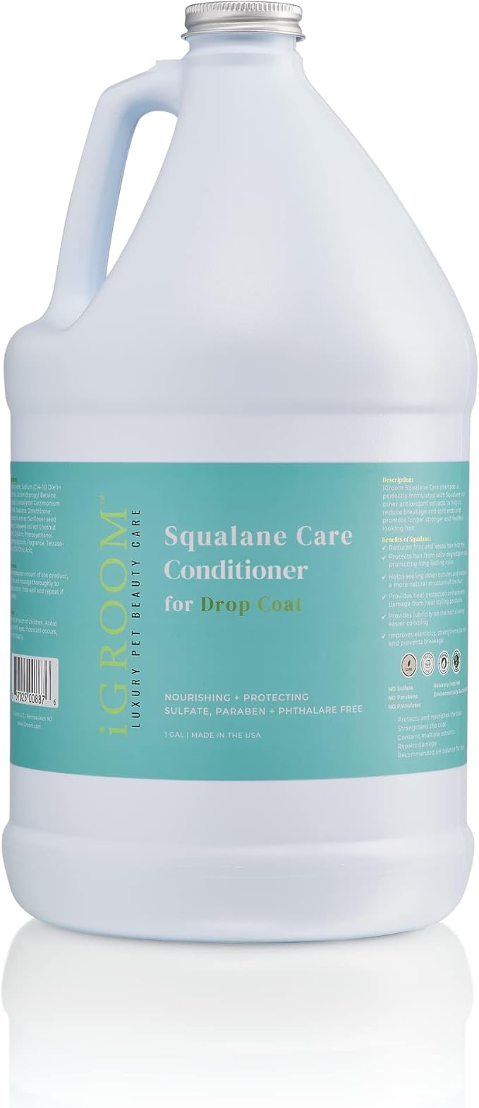 iGroom Squalane Care Dog Conditioner for Drop Coats, Luxury Pet Beauty Care, Optimize Moisture Balance, Intense Conditioning, Gallon