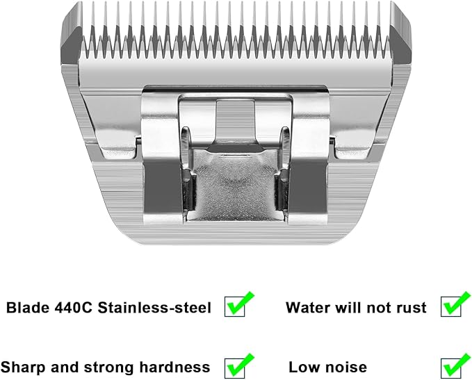 Size 30W+10W+7FW+5FW+4FW Detachable Dog,Cat,Sheep & Horse Grooming Wide Blades Set,Compatible with Andis,Oster A5,Wahl KM10 Series Clippers,Cut Length 1/50"(0.5mm) to 3/8”(9.5mm),5 Pack