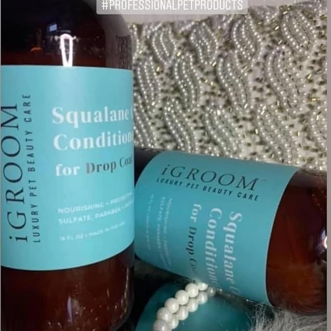 iGroom Squalane Care Dog Conditioner for Drop Coats, Luxury Pet Beauty Care, Optimize Moisture Balance, Intense Conditioning, Gallon