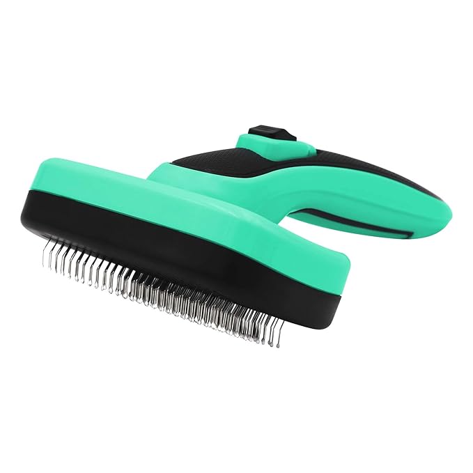 Self Cleaning Slicker Brush for Dogs and Cats,Pet Hair Brush for Shedding Long and Short Hair,Pet Grooming with Easy Clean Retractable Bristles -Cat and Dog Grooming Tool