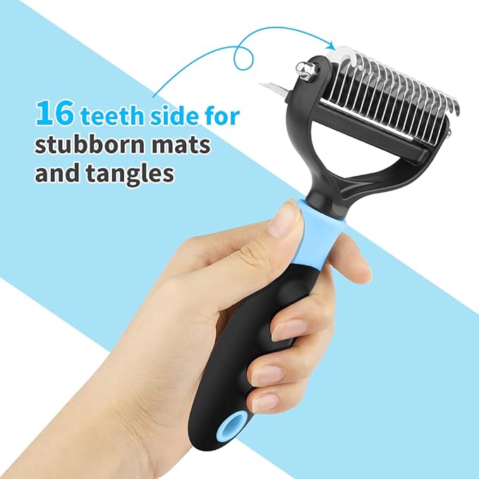 Dog Comb Pet Hair Brush Grooming 2 Sided Pet Grooming Brush
